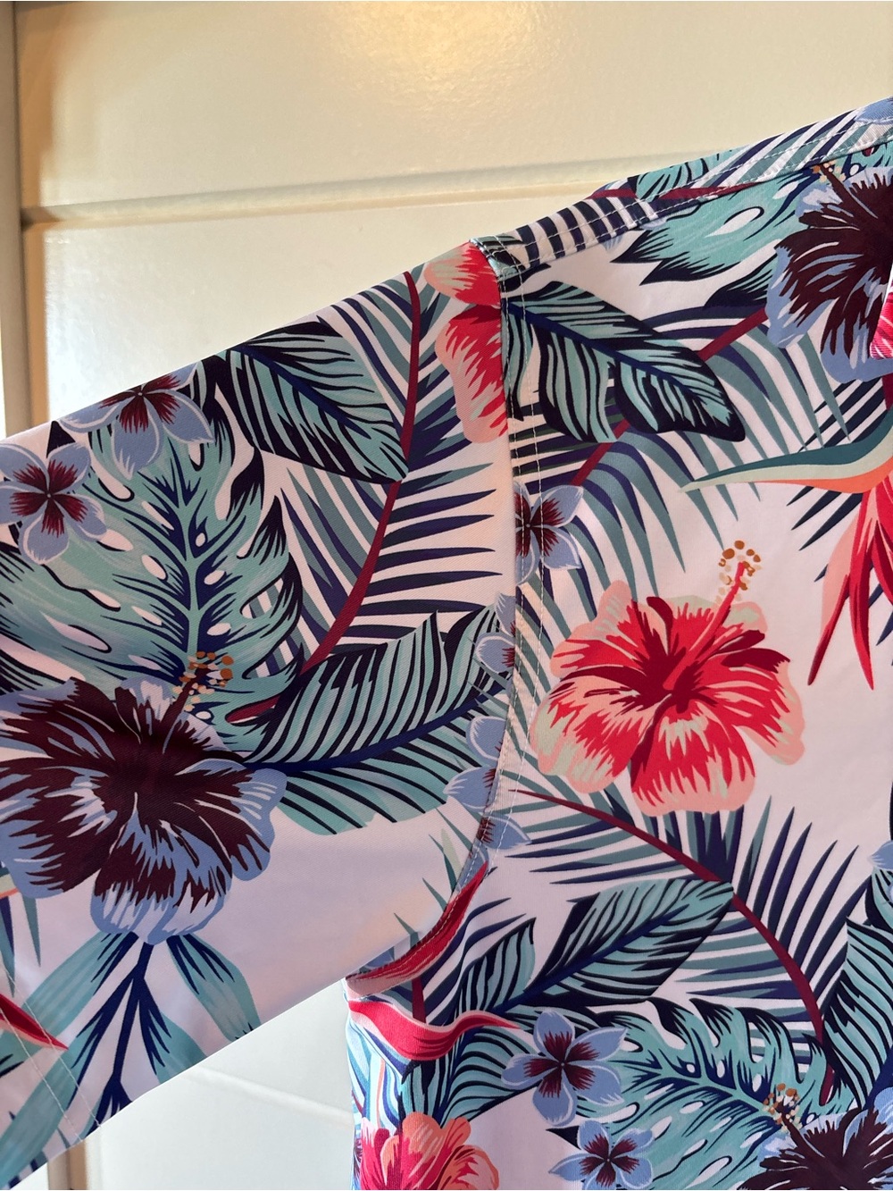 Mens Waggle Collared Golf Hawiian Tropics Palm Polo - Picture 8 of 8